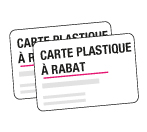 imprimer carte plastique rabat adhésif