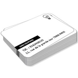 carte de visite plastique